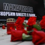 15.08.2023 Траурный митинг у КБГУ по жертвам в Махачкале