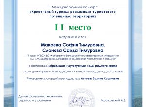 Студенты ИМТиИГ стали призёрами в  III Международном конкурсе «Креативный туризм: реализация туристского потенциала территорий»